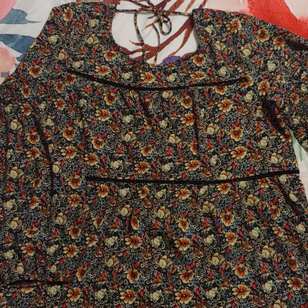 Knox Rose Floral Tie Back Top